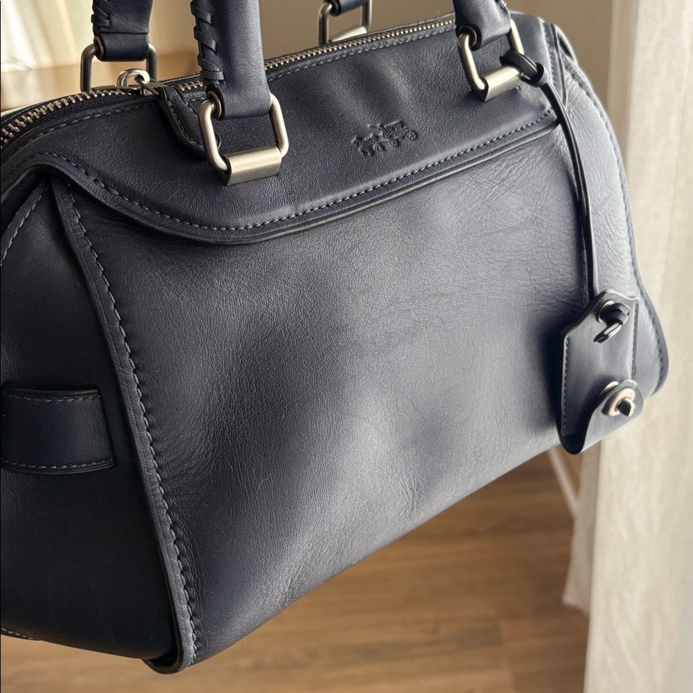 Coach Ace Satchel Navy Glovetanned Leather - Picture 4 of 13